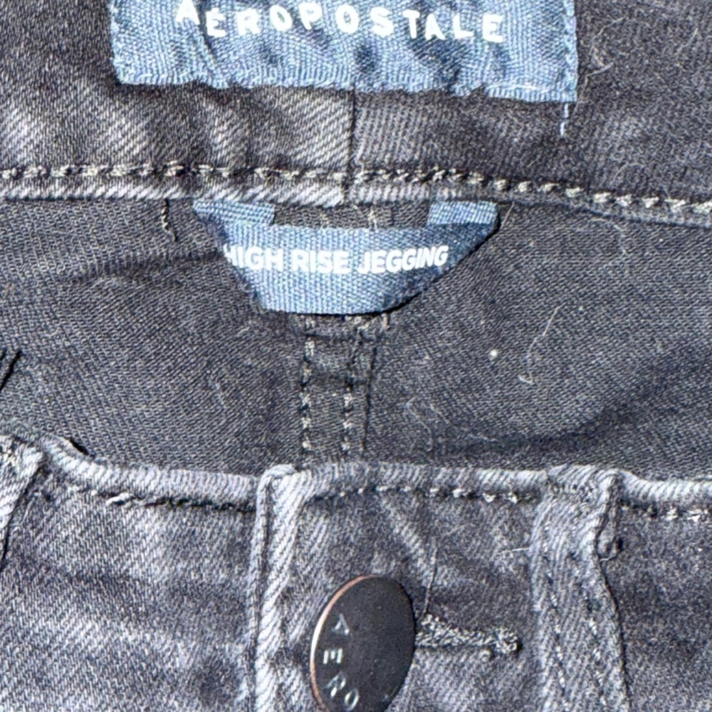 Aeropostale Women's High Rise Jeggings - black